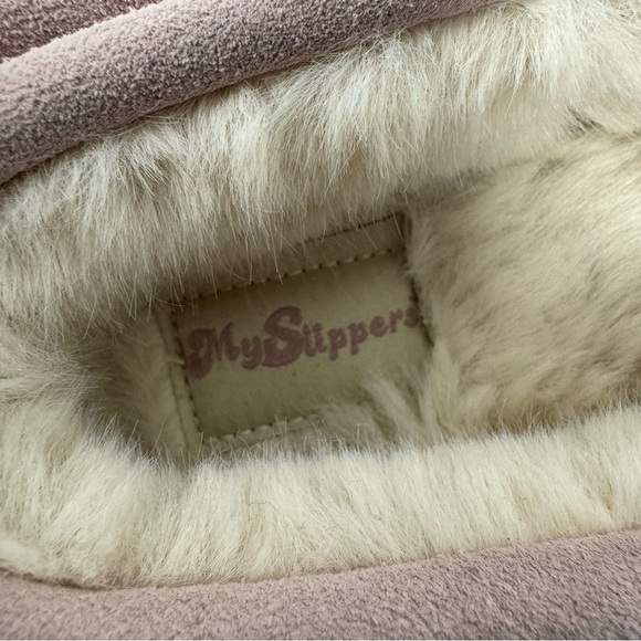 My Slippers Barbie Pink Slip On Leather Suede Slippers House Shoes - Picture 6 of 6